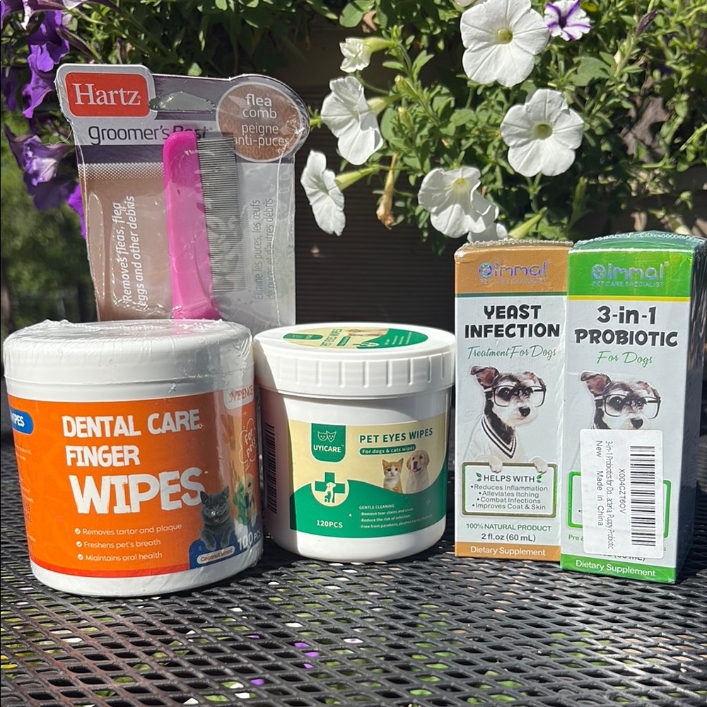 Pet Care Bundle with Dental Wipes and Probiotics